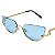 Óculos de Sol Gatinho Angel - Azul c/ Dourado - Imagem 3