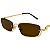 Óculos de Sol Retangular Edge - Marrom - Imagem 3