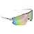 Óculos de Sol Esportivo Pulse - Branco c/ Rosa Espelhado - Imagem 1
