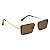 Óculos de Sol Retangular Bella - Marrom C/ Dourado - Imagem 1