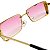 Óculos de Sol Retangular Bella - Rosa Degradê - Imagem 4