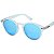 ÓCULOS DE SOL CALI - TRANSPARENTE FOSCO C/ AZUL BEBÊ ESPELHADO - Imagem 4