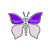 Charm - Borboleta Rosa e Roxa - Imagem 1