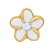 Charm - Flor Branca Ouro - Imagem 1