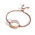 Pulseira Lisa Medalhão Rosê - Imagem 1