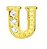 Charm - Letra U Ouro - Imagem 1