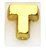 Charm - Letra T Ouro Liso - Imagem 1