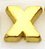 Charm - Letra X Ouro Liso - Imagem 1