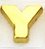 Charm - Letra Y Ouro Liso - Imagem 1