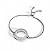 Pulseira C/Pedras Medalhão Prata - Imagem 1