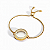 Pulseira C/Pedras Medalhão Gold - Imagem 1