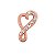Charm - Coração Rosê com Pedras Especial - Imagem 1