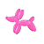 Charm - Cão Balão Rosa - Imagem 1