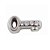 Charm - Chave Prata Com Pedras - Imagem 1