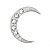 Charm - Lua Prata Com Pedras Especial - Imagem 1