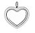 Medalhão Coração Prata Liso - Imagem 1