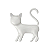 Charm - Gato Branco - Imagem 1