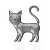 Charm - Gato Cinza - Imagem 1