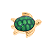 Charm - Tartaruga ouro casco verde - Imagem 1