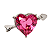 Charm - Coração Cravejado Rosa Especial - Imagem 1