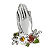 Charm - Mão Rezando Prata Especial - Imagem 1