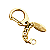 Mosquetão de Chaveiro Para Medalhão Gold - Imagem 1