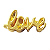Charm - Love Desenhado Ouro - Imagem 1