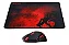 Mouse Gamer + Mousepad Red Dragon Vermelho/Preto - Imagem 2