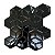 Pastilha Adesiva Resinada Cubo Preto Rejunte Preto - Imagem 3