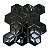 Pastilha Adesiva Resinada Cubo Preto Rejunte Preto - Imagem 2
