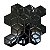 Pastilha Adesiva Resinada Cubo Preto Rejunte Preto - Imagem 4