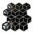 Pastilha Adesiva Resinada Cubo Preto Rejunte Branco 1m² - Imagem 3