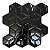 Pastilha Adesiva Resinada Cubo Preto Rejunte Preto 1m² - Imagem 1