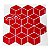 Pastilha Adesiva Resinada Cubo Vermelho - Imagem 3
