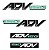 Adesivo Emblema Compatível X-adv 150 2019 à 2021 Resinado - Imagem 1