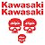 Adesivo Emblema Compatível Kawasaki Skull Laminado - Imagem 1