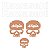 Adesivo Emblema Compatível Kawasaki Skull Laminado - Imagem 1