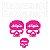 Adesivo Emblema Compatível Kawasaki Skull Laminado - Imagem 1