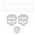 Adesivo Emblema Compatível Kawasaki Skull Laminado - Imagem 1