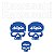 Adesivo Emblema Compatível Kawasaki Skull Laminado - Imagem 1