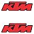 Adesivo Protetor Ktm Logo Resinado - Imagem 1