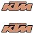 Adesivo Protetor Ktm Logo Resinado - Imagem 1