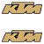 Adesivo Protetor Ktm Logo Resinado - Imagem 1