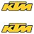 Adesivo Protetor Ktm Logo Resinado - Imagem 1