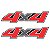 Emblema Adesivo 4x4 Ford Ranger 2008 Par - Imagem 1