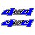 Emblema Adesivo 4x4 Ford Ranger 2008 Par - Imagem 1