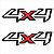 Emblema Adesivo 4x4 Ford Ranger 2014 - Imagem 1