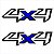 Emblema Adesivo 4x4 Ford Ranger 2014 - Imagem 1