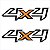 Emblema Adesivo 4x4 Ford Ranger 2014 - Imagem 1
