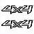 Emblema Adesivo 4x4 Ford Ranger 2014 - Imagem 1